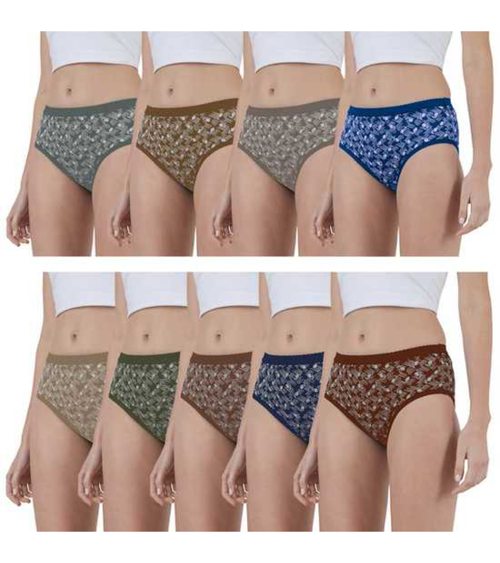 Vink Womens Printed Panty Combo Pack of 9 | Multicolor